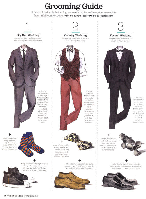Pomp & Ceremony featured in Toronto Life Magazine