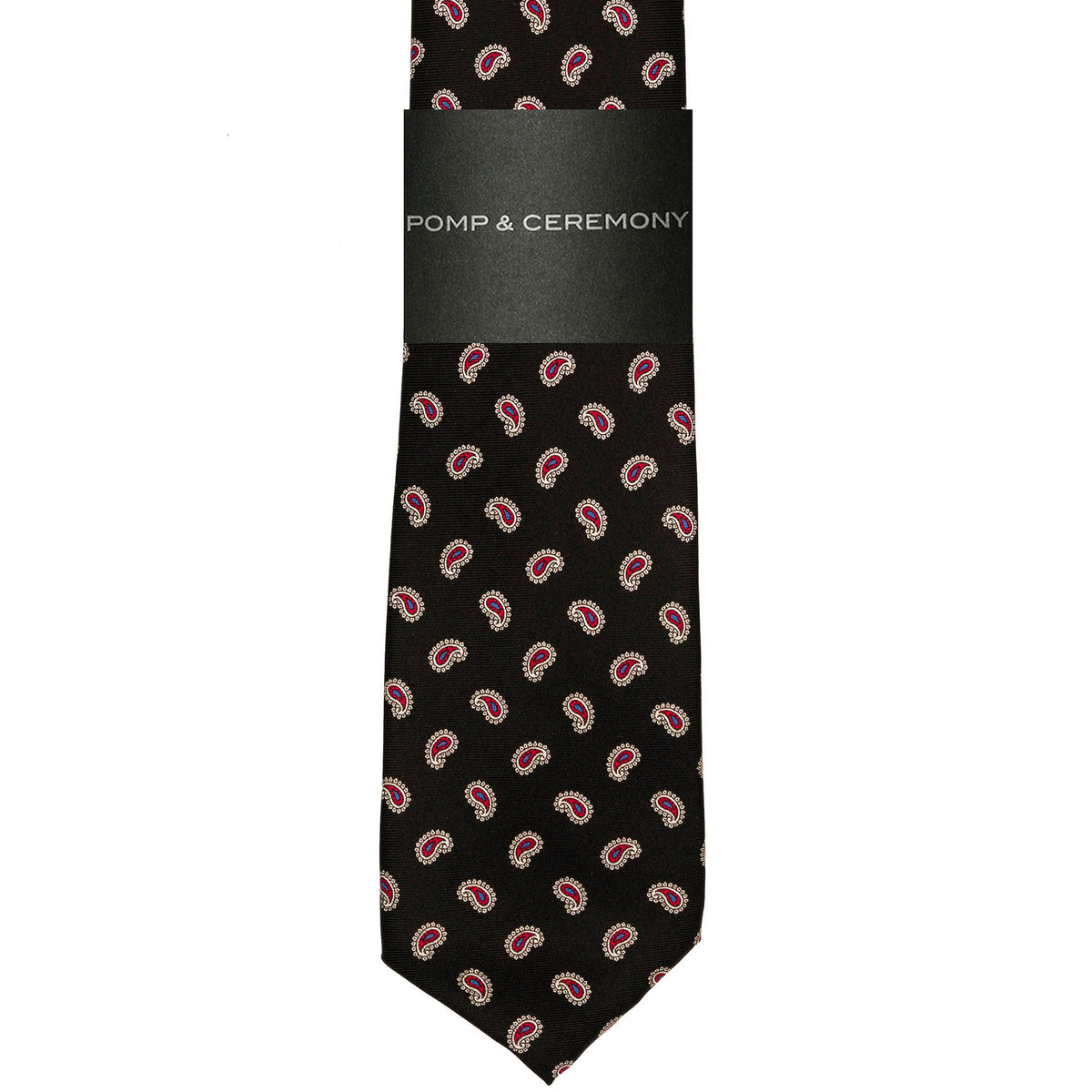Black Paisley Silk Tie