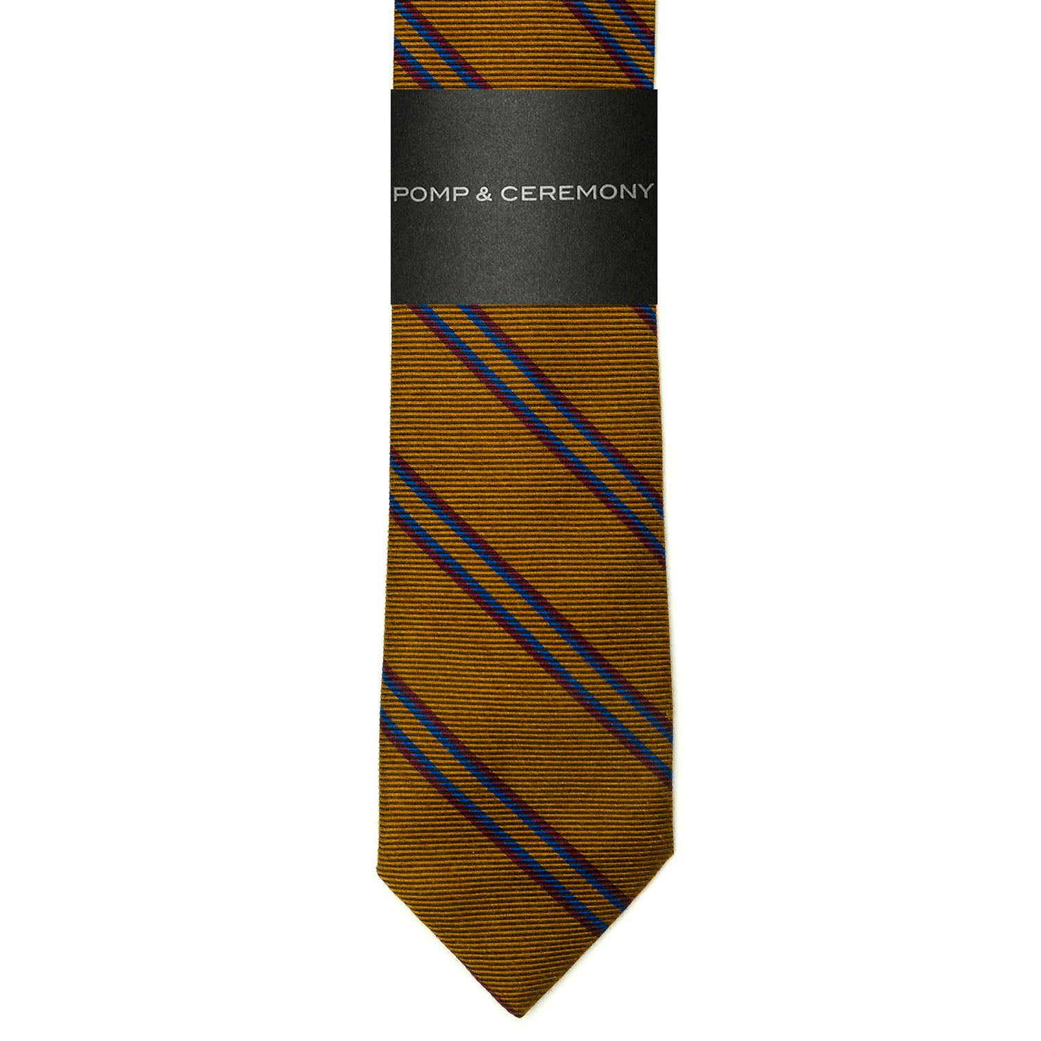 Ochre Stripe Silk Tie