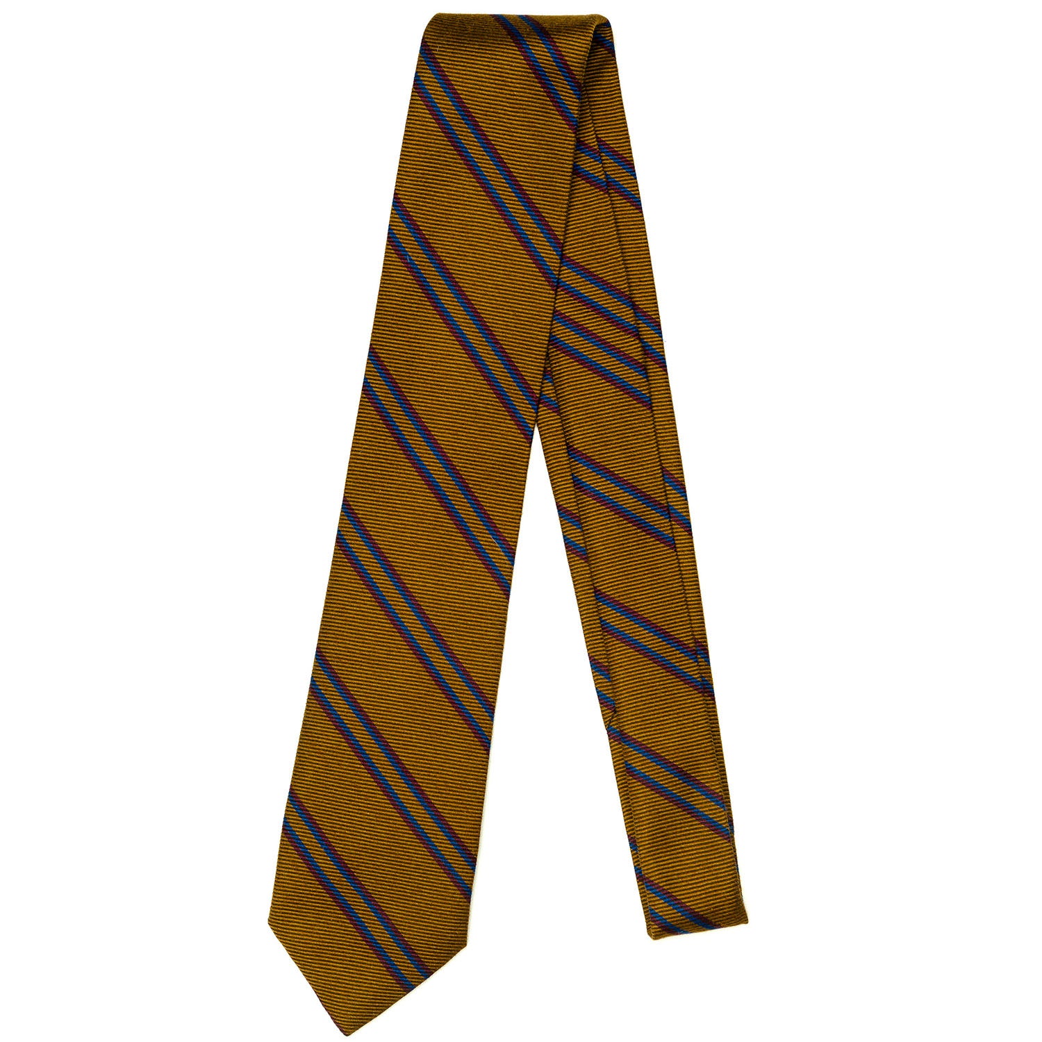 Ochre Stripe Silk Tie