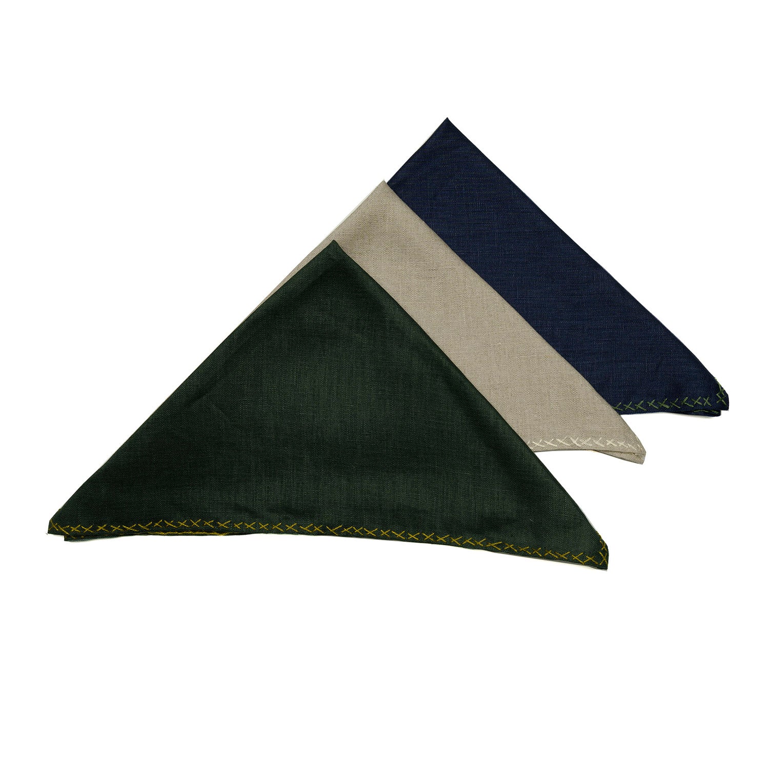 Linen Pocket Squares - Set of 3