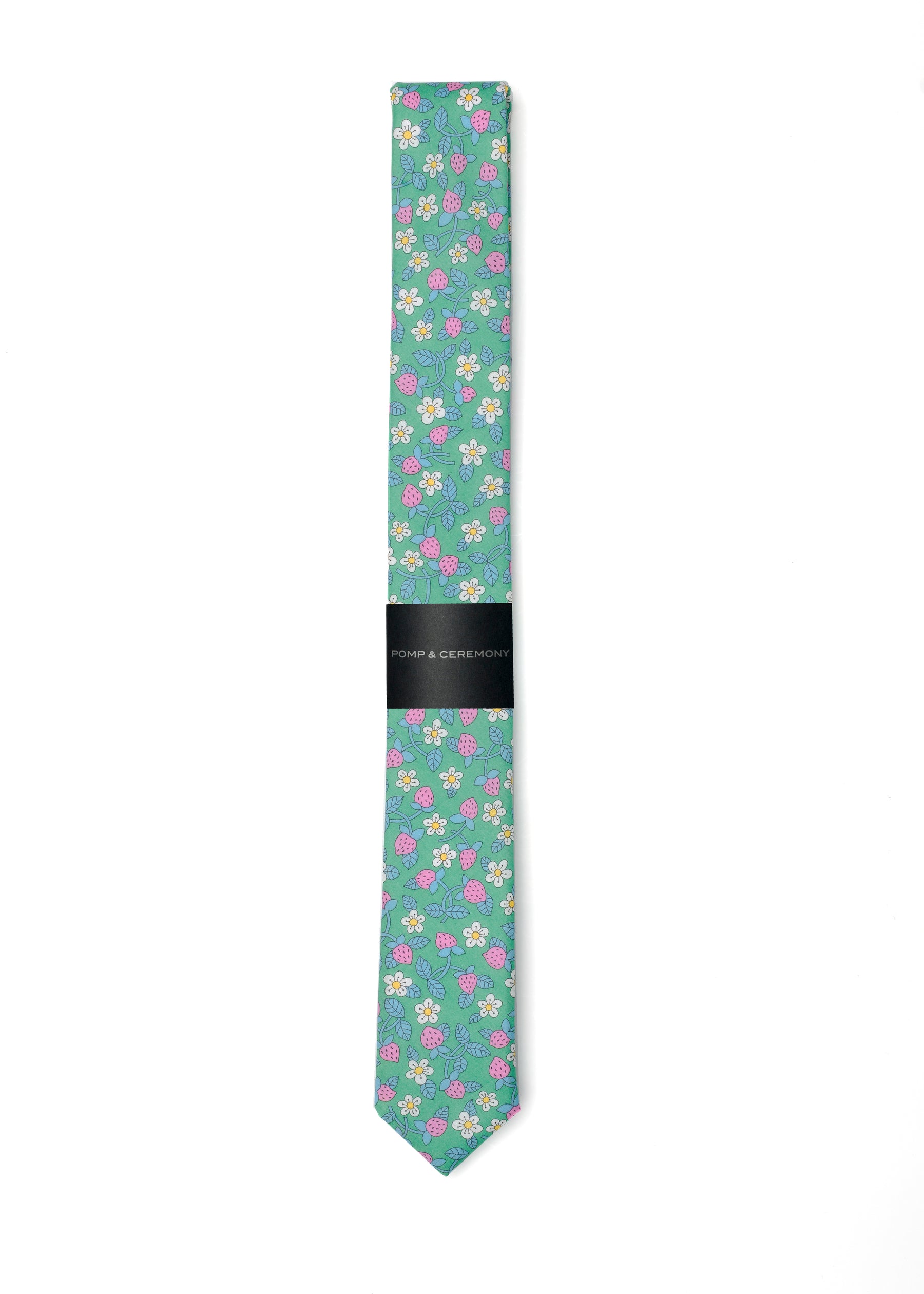 Discontinued LIBERTY LONDON Strawberries and Cream SKINNY TIE