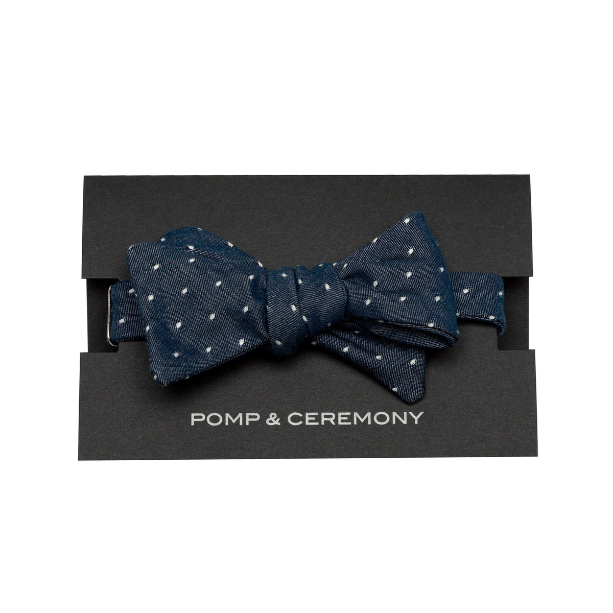 Chambray Dot Bow Tie