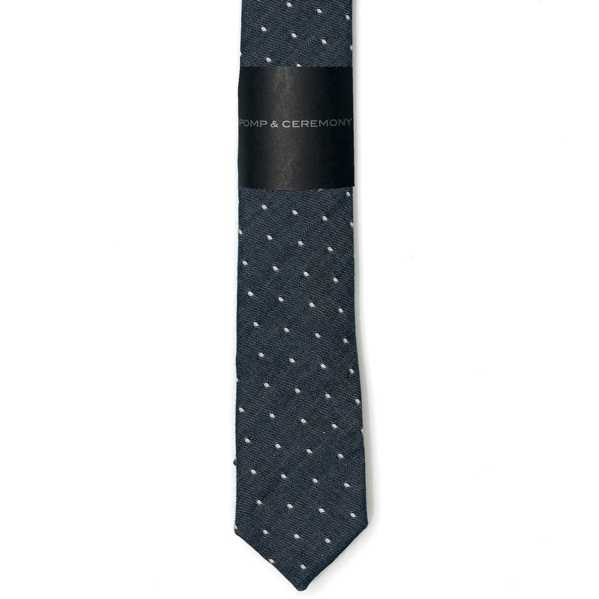 Discontinued Chambray Dot Skinny Tie