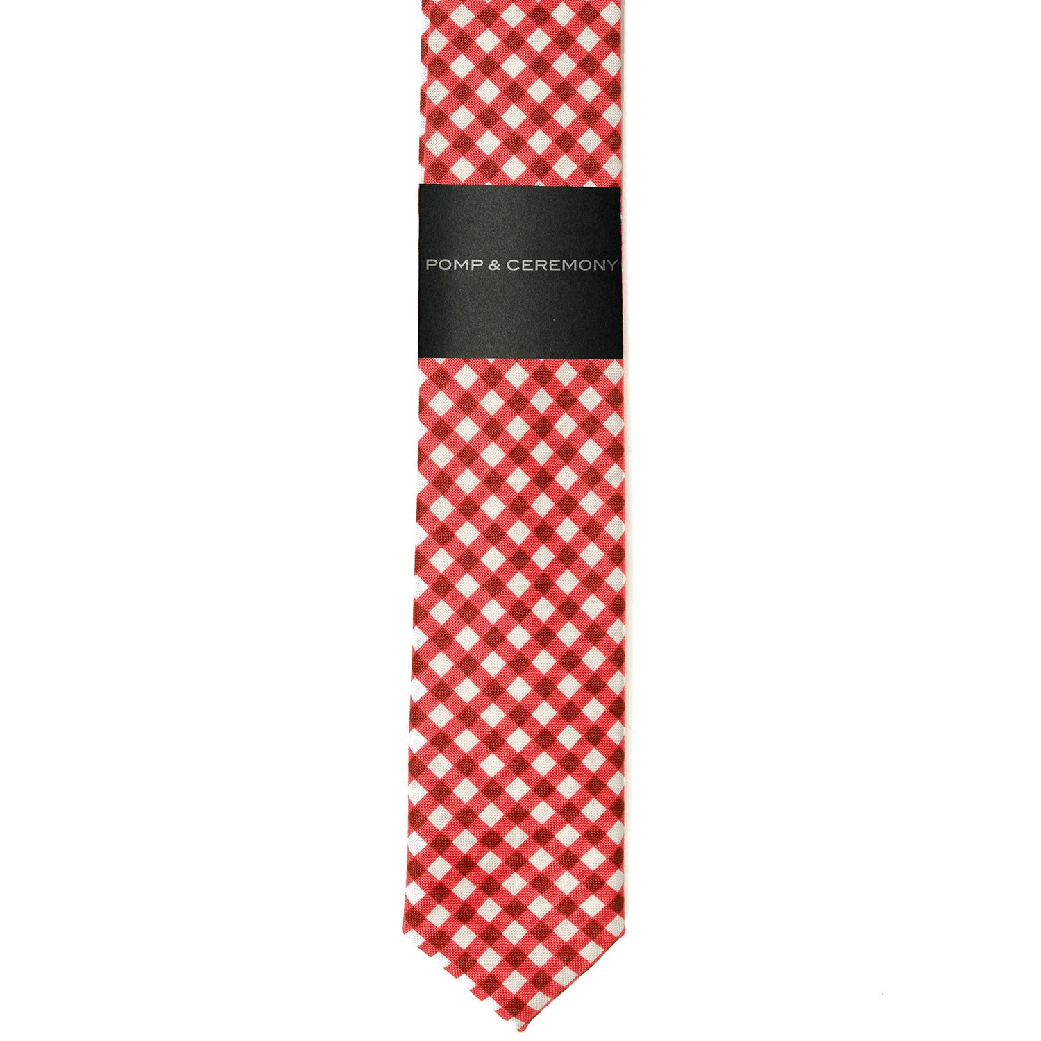 Discontinued Red Gingham Skinny Tie