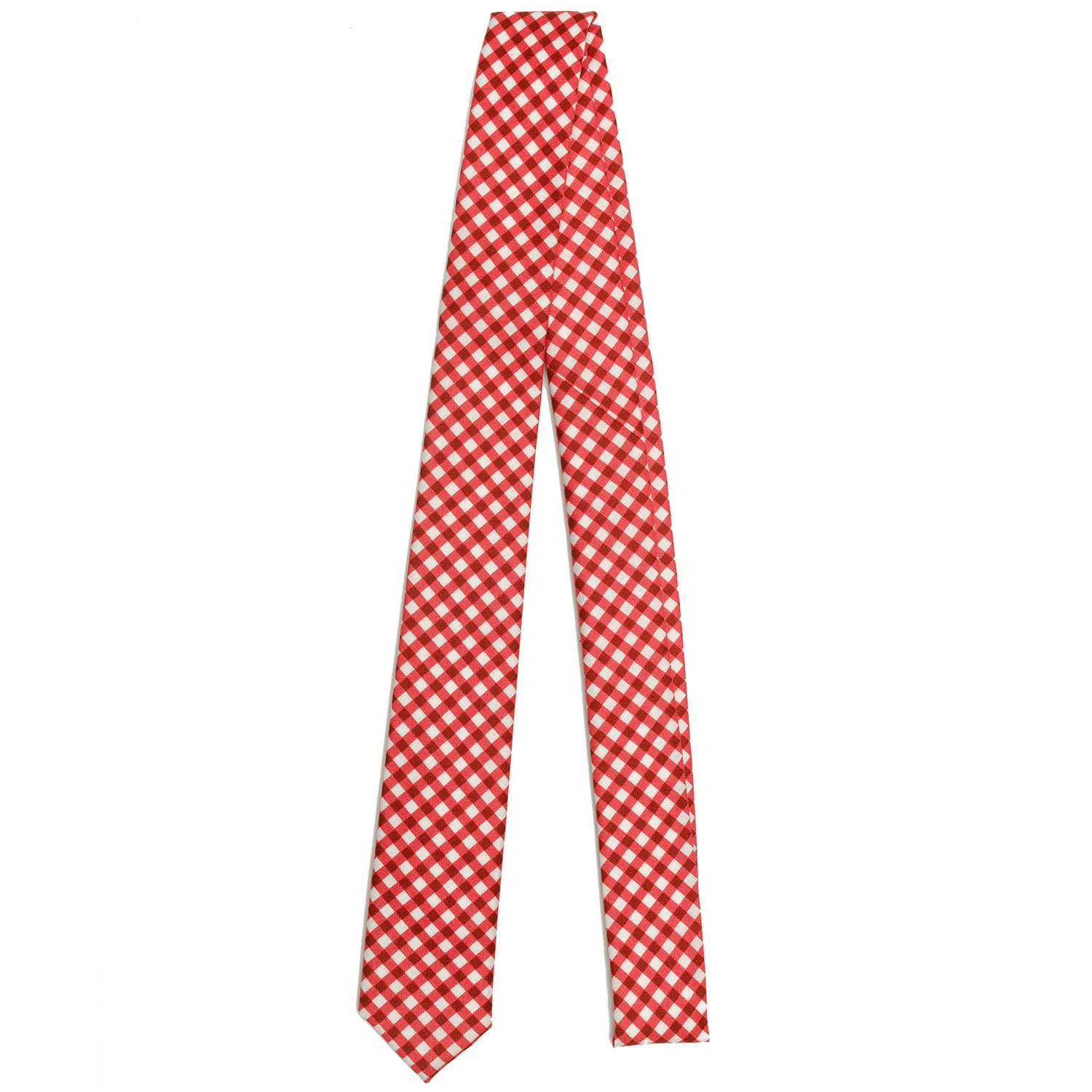 Discontinued Red Gingham Skinny Tie