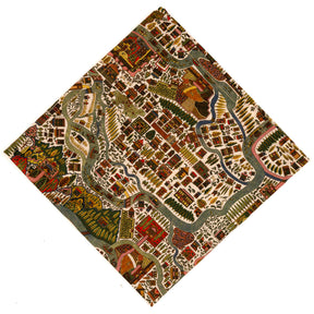 Liberty London Map Planning Pocket Square