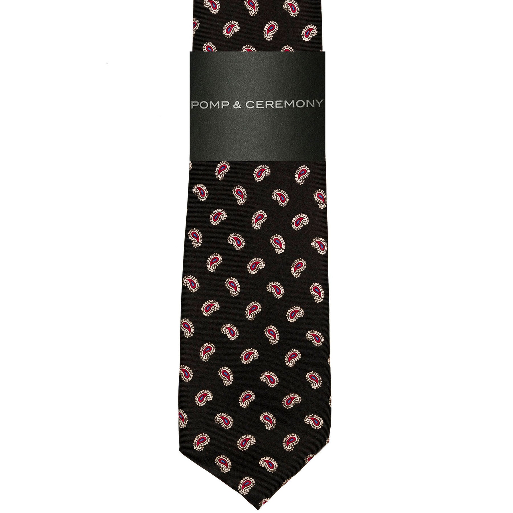 Black Paisley Silk Tie