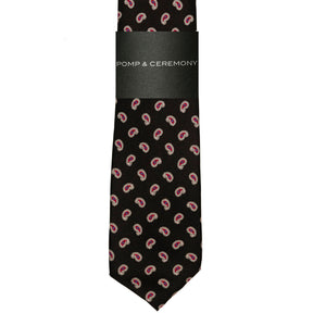 Black Paisley Silk Tie