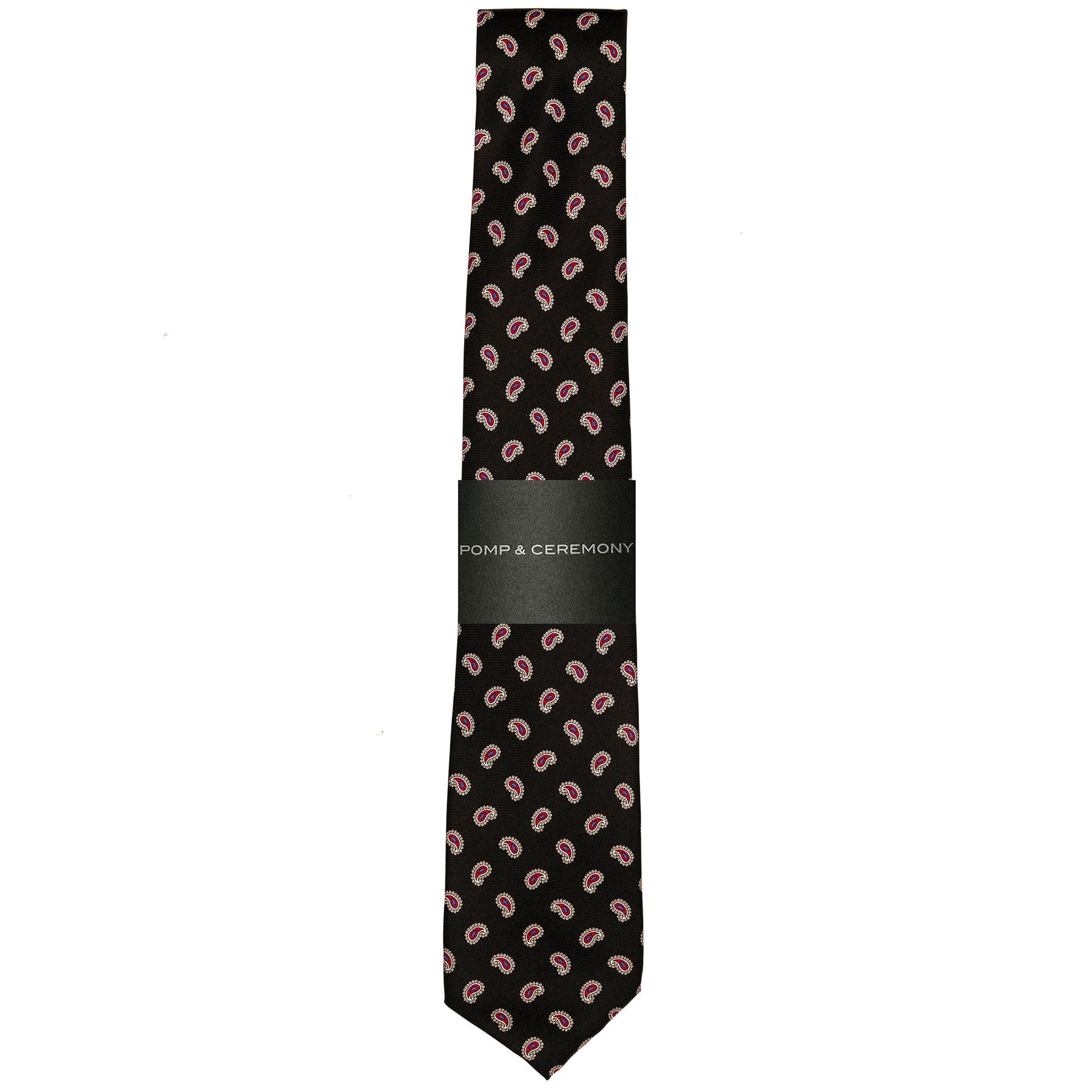 Black Paisley Silk Tie