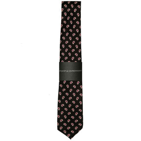 Black Paisley Silk Tie