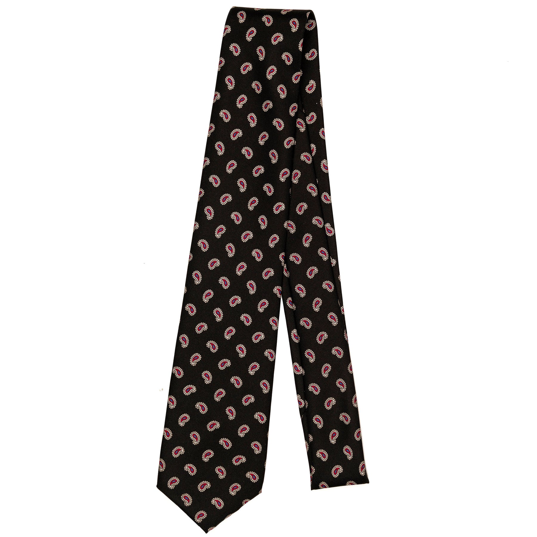 Black Paisley Silk Tie