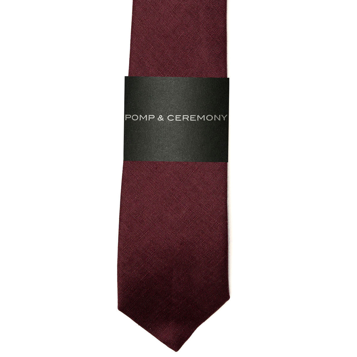 Maroon Linen Tie