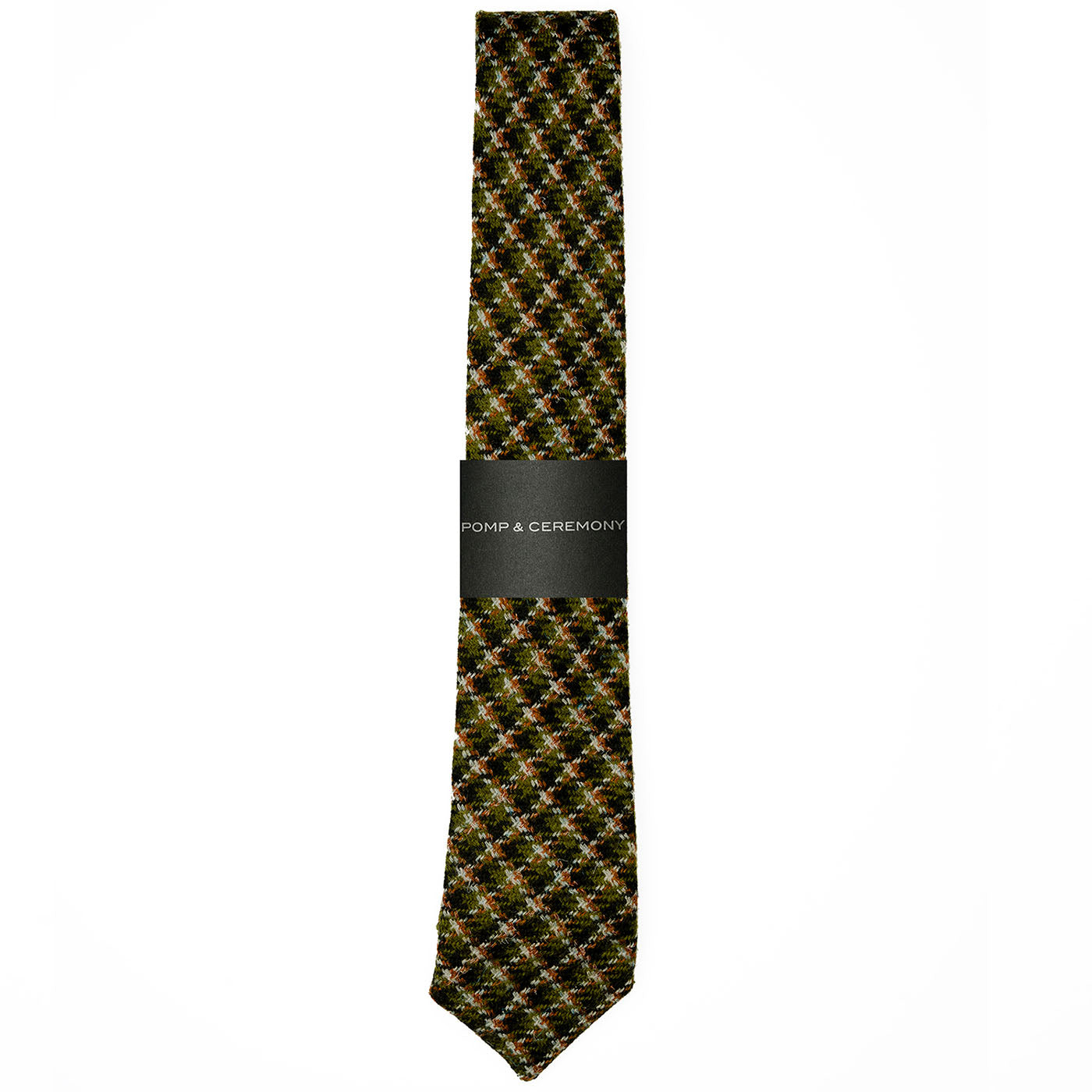 Green Check Wool Tie