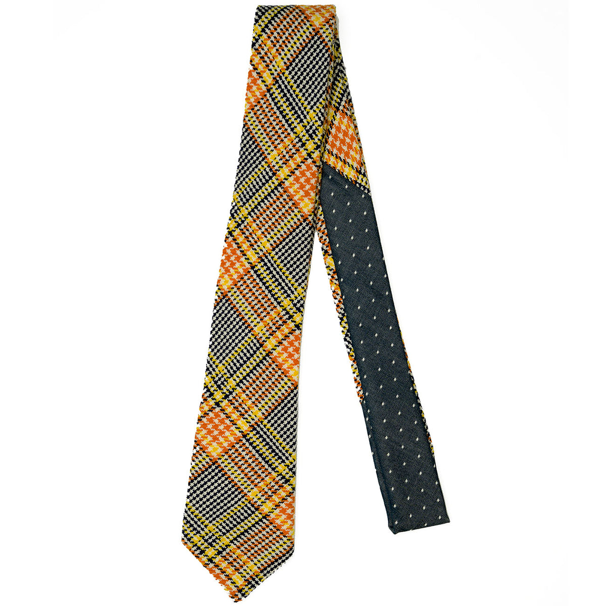 Yellow Plaid Wool Tie