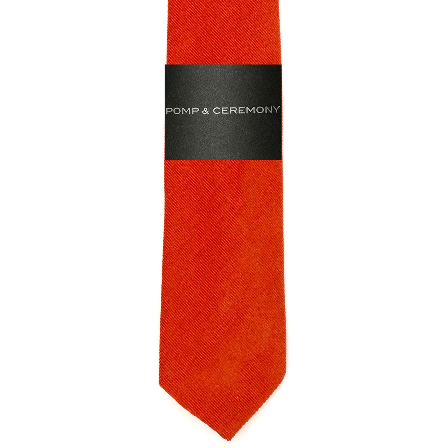 Baby Corduroy Tie - Burnt Orange